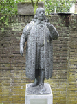 901151 Afbeelding van het door Frank Letterie gemaakte bronzen beeldje van Henricus Regius (1598-1679), de eerste ...